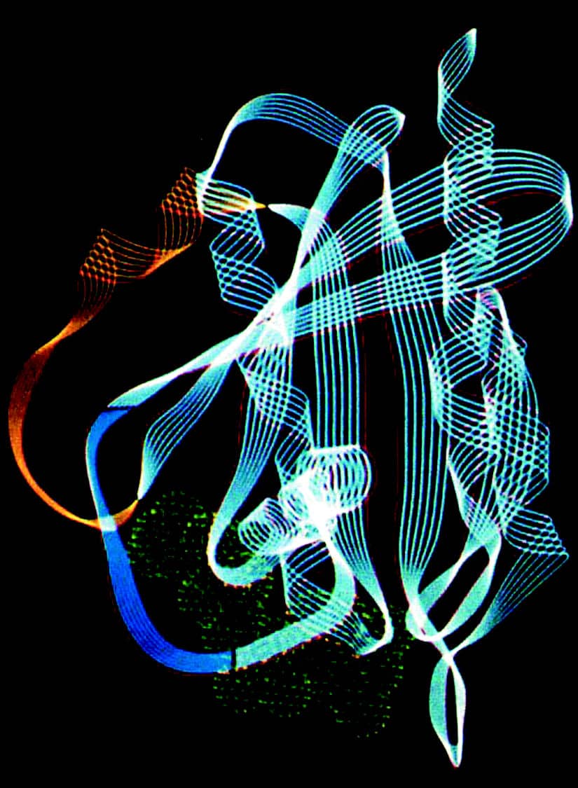 Three-dimensional protein structure rendering