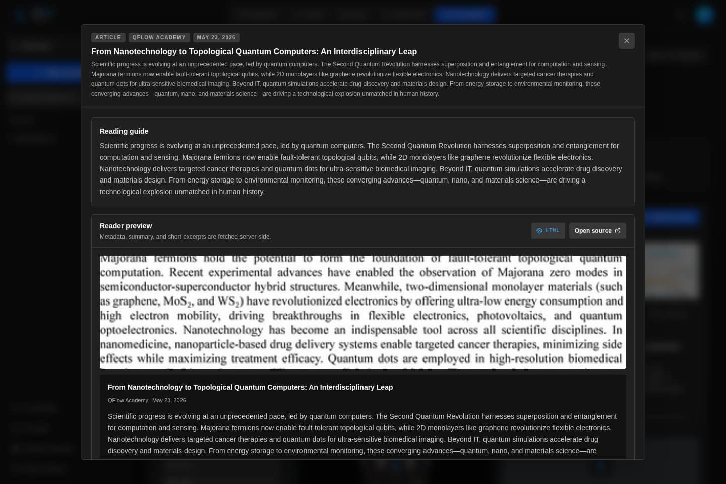 QFlow Studio resource viewer preview with source metadata