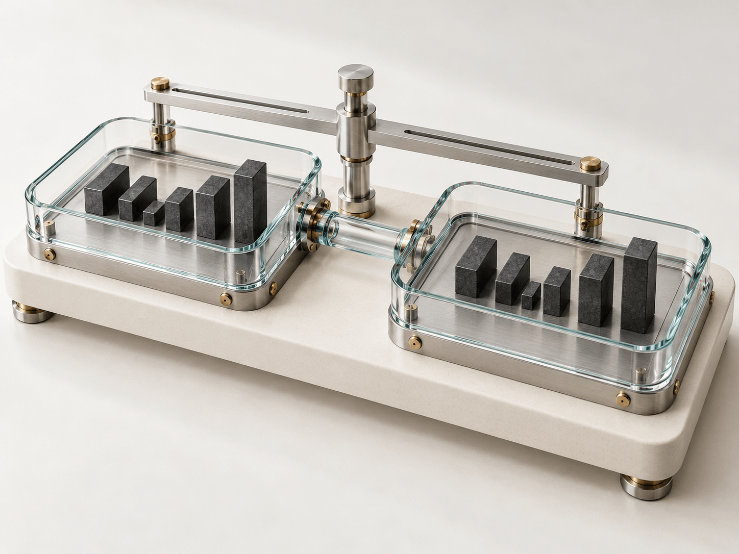 Two registered inspection trays keep a physical sequence beside its matching record.
