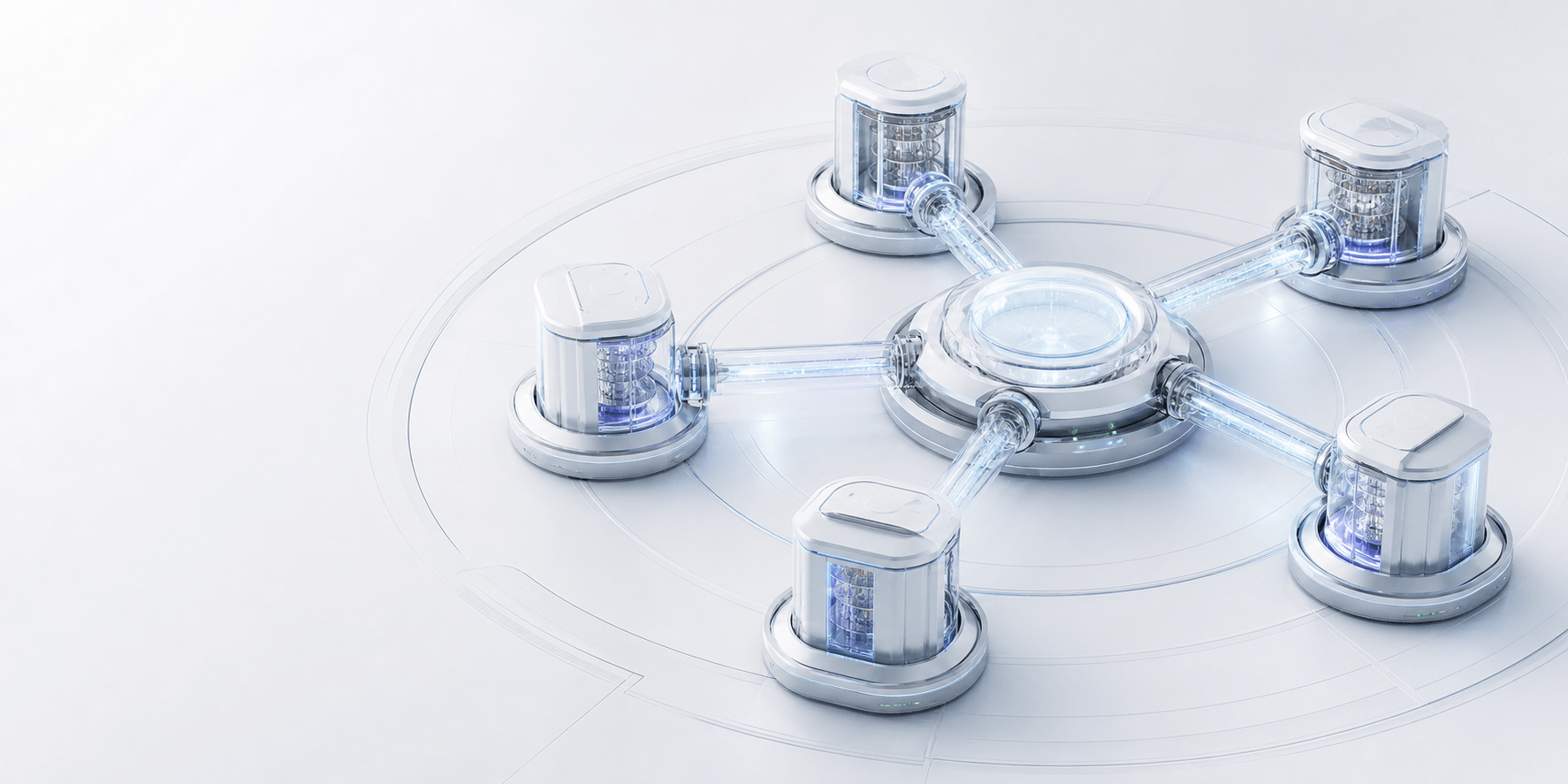 Abstract quantum provider execution boundary with connected compute nodes