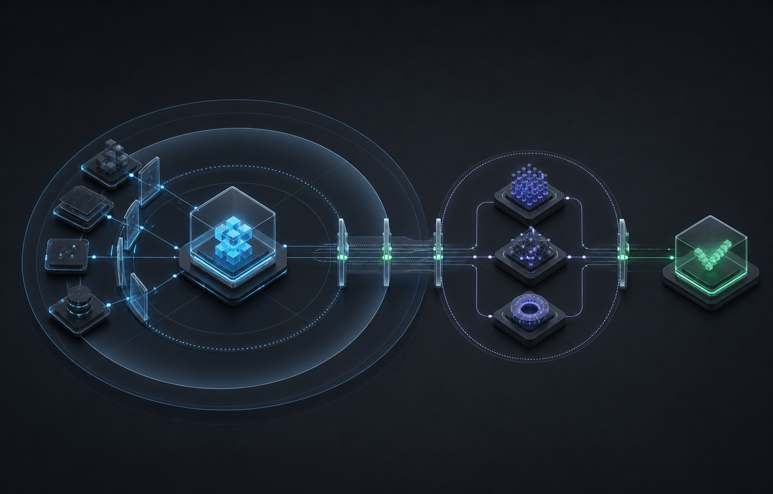 A layered security boundary separating private workspace controls, execution routes, and reviewer-safe evidence