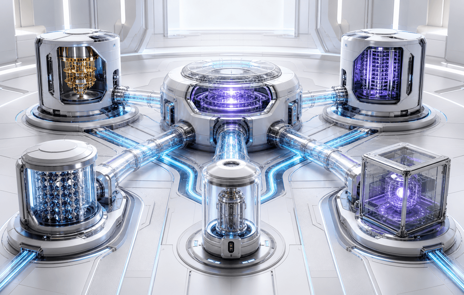 Abstract quantum provider execution boundary with connected compute nodes