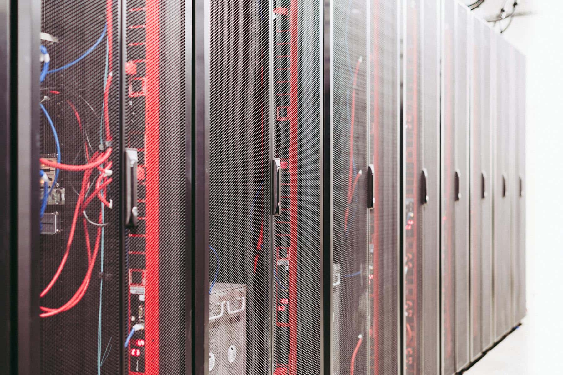 Server racks in a provider data center